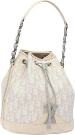 Dior Pre-owned Vintage Bucket Bag - Dames - Vintage Tas - Wit - ONE Size - Leer - Vintage