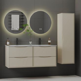 Petits Meubles Conjunto de muebles con doble lavabo paneles de melamina y de mdf