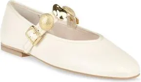 Dolce Vita Relan Mary Jane Ballet Flat in Off White Leather at Nordstrom Rack, Size 6.5