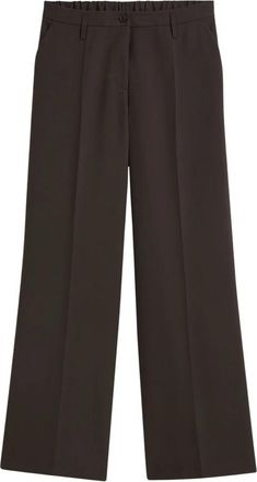 Summum Summum - Foam Pants met wijde pijp - 4s 2369-11680 - Dames - Wijde Broeken - Bruin - S - Polyester - Broeken