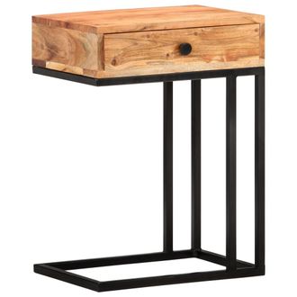 vidaXL Vidaxl - Mesa Auxiliar Forma De U Madera Maciza De Acacia 45x30x61 Cm