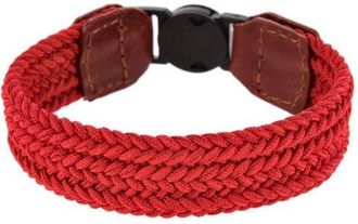 Trafalgar Store Brody 18mm Solid Color Braided Golf Bracelet in Red at Nordstrom