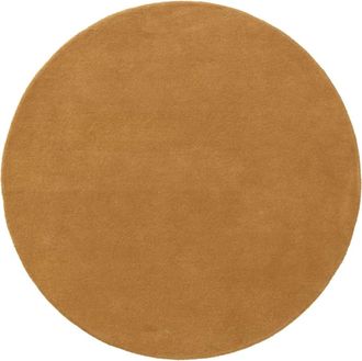 benuta Alfombra de lana redonda amarillo ø 150 redondo