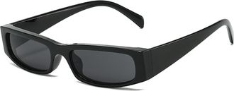 Generic Mens Small Frame Outdoor Sports Sunglasses Womens Vacation And Commuting Driver Sun Glasses(Black)