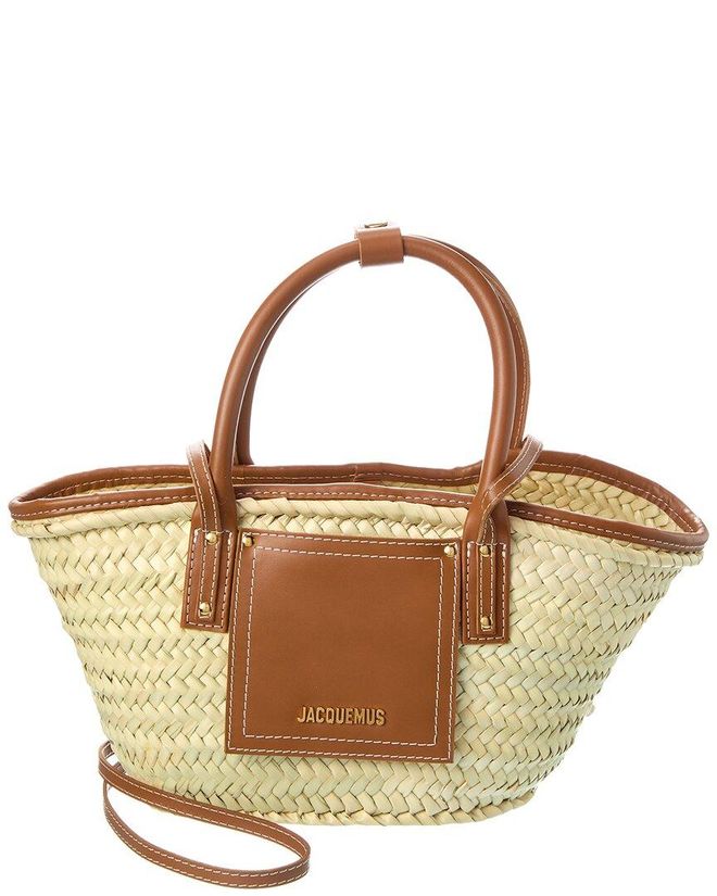 Le Panier Soli Straw & Leather Tote