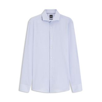 BOSS Slim-fit cotton shirt with spread collar