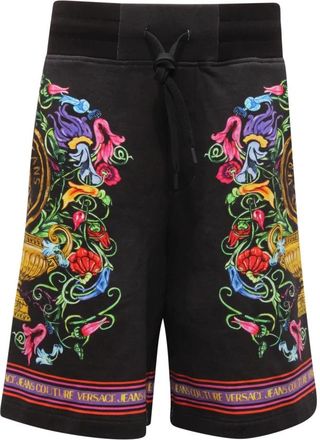 Versace Panel Garden Bermuda Shorts Couture - Heren - Korte Broeken - Zwart - S - Korte Broeken