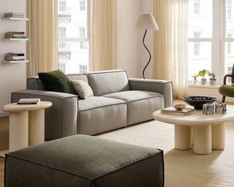 Castlery Jonathan Sofa, Performance Twill Dove Grey, Modular, Low-Profile for Castlery