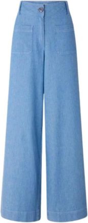 Sessun Manhatti Broek - Dames - Wijde Broeken - Blauw - S - Katoen - Broeken