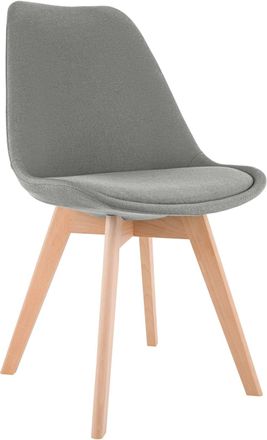 Clp Silla con asiento en tela gris claro
