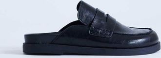 Topshop Addie - Sabot stile mocassino neri-Nero