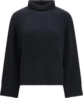 Allude Black Cashmere Womens Turtleneck