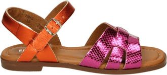 Red-Rag Schoenen, Dames, Roze, 41 EU, Leer, Sportieve Damessandalen Roze Multi