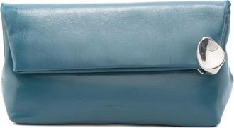 Jil Sander Clutch Jewel con zip - Blu