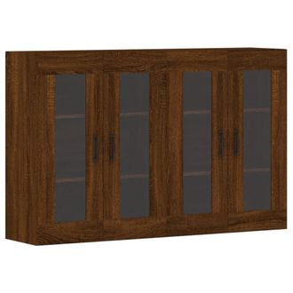 Berkfield Home Wall Mounted Cabinets 2 pcs Brown Oak Engineered Wood