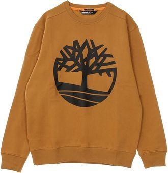 Timberland Crewneck Sweatshirt - Heren - Sweatshirts - Bruin - XL - Katoen - Hoodies & sweatvesten