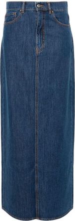 P.A.R.O.S.H. cotton denim skirt - women - Cotton - L - Blue