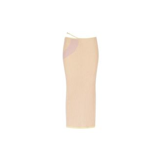 GCDS Gonna Longuette a Coste Comma - - Skirts - Donna - Rosa - XS