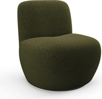 Sia Home Sill&oacute;n giratorio de tejido boucl&eacute; caqui