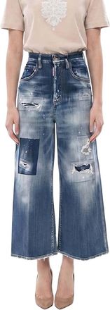 Dsquared2 Blue Flared High Rise Jeans
