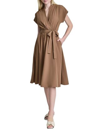 DKNY Dkny Faux Wrap Midi Dress