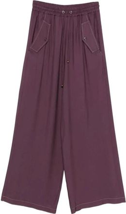 Pinko New Perdono Broeken - Dames - Wijde Broeken - Grijs - S - Broeken