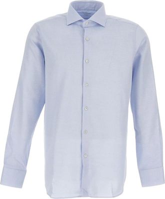 Bagutta Overhemden, Heren, Blauw, XL, Katoen, Casual Shirt