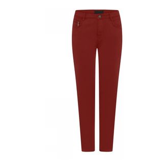 C.Ro Winter Red Suzanne Trousers with Zipper Detail - female - C.Ro - Slim-fit Trousers - Red - 4XL - Trousers