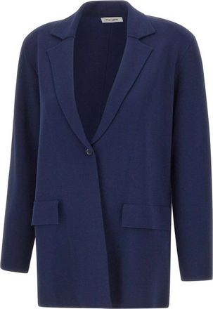 KANGRA Milano Stitch Viscose Blend Blazer - Dames - Blazers - Blauw - XL - Leer - Jassen