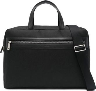 Calvin Klein Tassen, Heren, Zwart, ONE Size, Polyester, Gestructureerde Commuter Tas