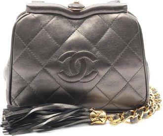 Chanel Borsa a spalla matelass&eacute; con catena 1989-1991 - Grigio