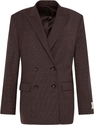 Calvin Klein Giacca doppiopetto con motivo pied-de-poule - Grigio