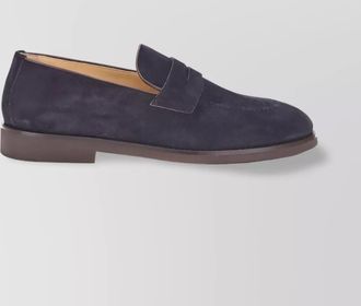 Brunello Cucinelli loafers suede block heel