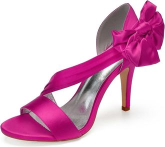 Generic Womens High Heels Sexy Open Toe Heels Wedding Shoes Summer Stiletto Sandals Bridal Shoes 10.5Cm,Rose red,5 UK