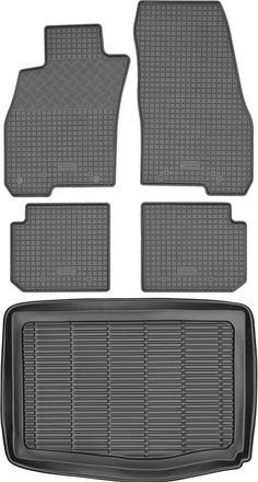 OEM Juego De Alfombrillas De Goma Para Alfa Romeo Mito Hatchback (2008-2018) + Alfombrilla Para El Maletero