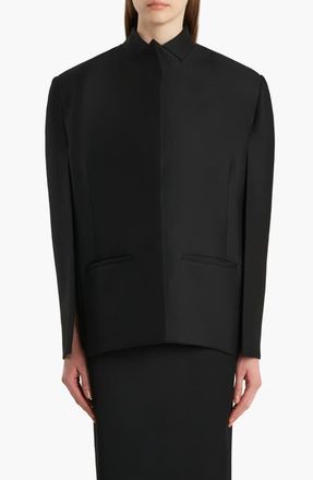 Khaite Dolso Wool & Silk Jacket in Black at Nordstrom, Size 2