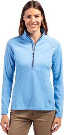 Cutter & Buck Adapt Eco Knit Stretch Recycled Womens Half Zip Pullover Jacket