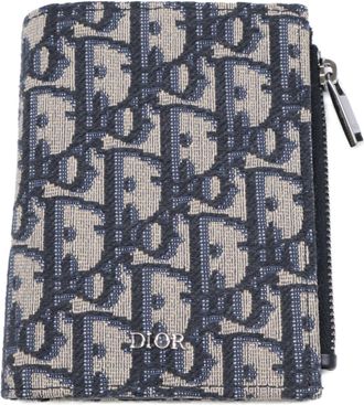 Dior Navy Jacquard Wallet (Bi-Fold) (Pre-Owned)