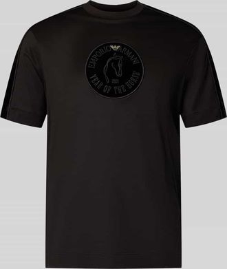 Emporio Armani T-Shirt mit Label-Detail in Black, Größe XXL