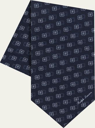 Ralph Lauren Purple Label Mens Floral Medallion Silk Foulard Neckerchief