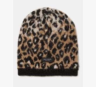 Kate Spade New York Downtown Leopard Beanie