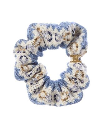 Celine Celine Fairisle Wool Scrunchie