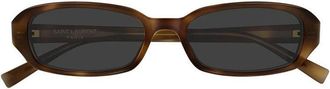 Saint Laurent SL872ERIN001 Rectangle Full Rim Sunglasses - Brown
