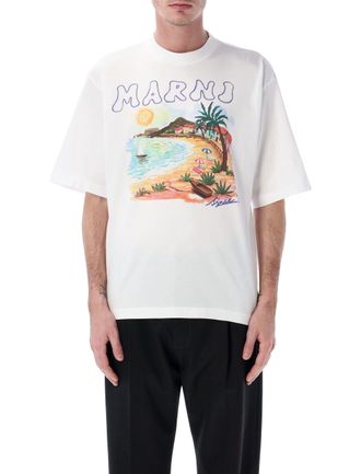Marni Beach Cotton T Shirt