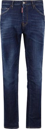 Dsquared2 Straight-Leg Medium-Dark Wash Denim Jeans