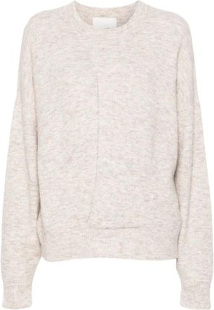 Isabel Marant Beige Sweater Collectie - Dames - Ronde hals truien - Beige - S - Truien & Vesten