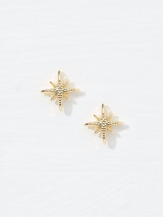 Fat Face FatFace Gold Tone Textured Stud Earrings