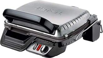 T-fal Ultra Compact 600 Comfort GC3060 Griglia di Contatto da Tavolo 2000W Nero, Acciaio Inossidabile