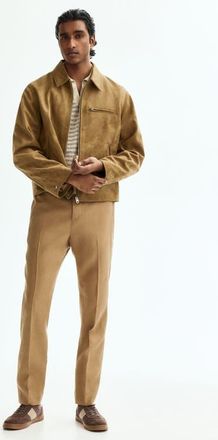 H&M Slim-fit linen suit pants in Beige at Nordstrom, Size 44