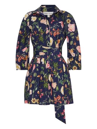 Cara Cara Raya floral-print mini dress - women - Cotton - 2 - Blue